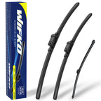 Wiper Blades for BMW X2 2018-2024, Front Pair + Rear, Easy Install