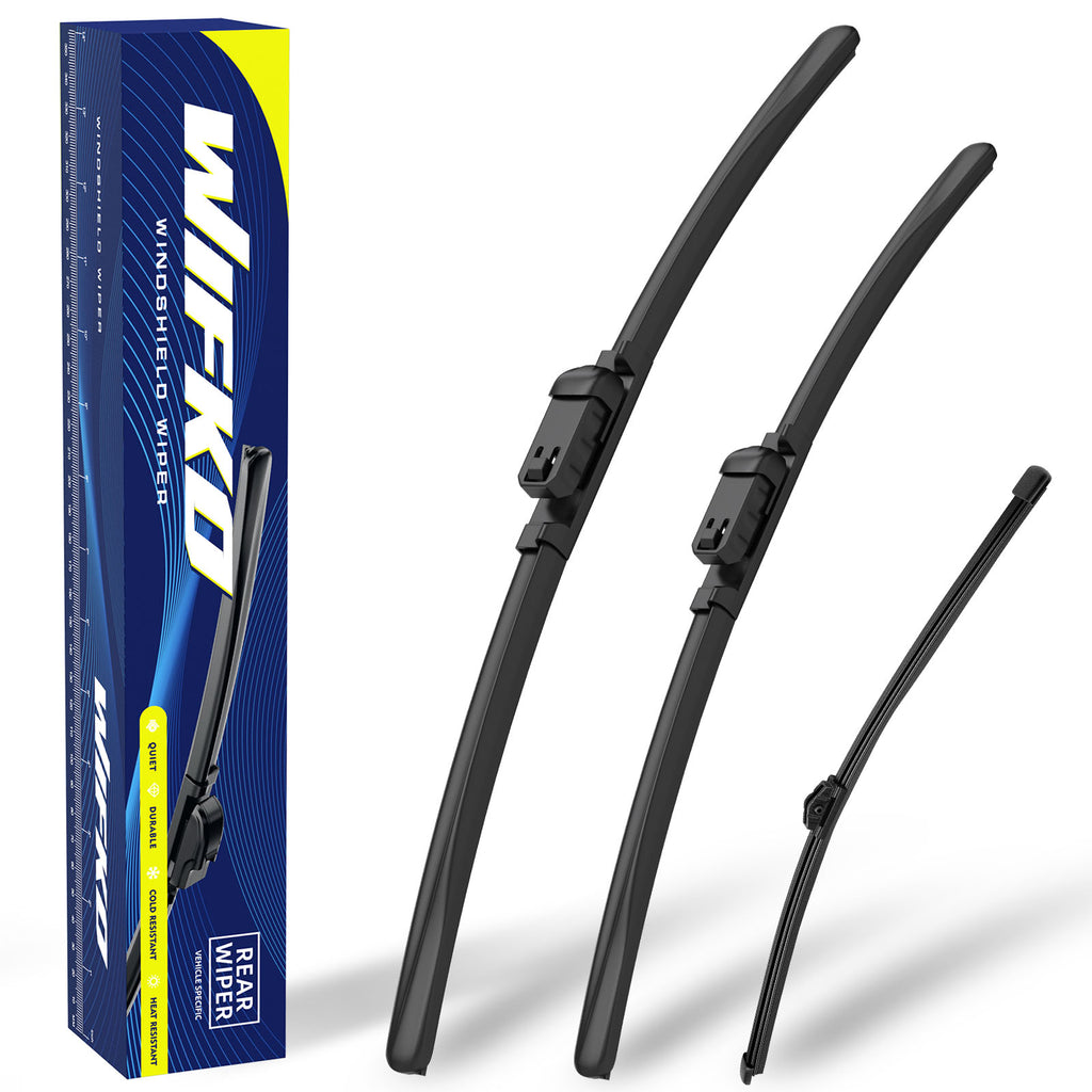 Windshield wiper blades for Audi Q8 2018 2019 2020 2021 2022 2023 2024 2025 Front and Rear Replacement for all-season front wiper blades