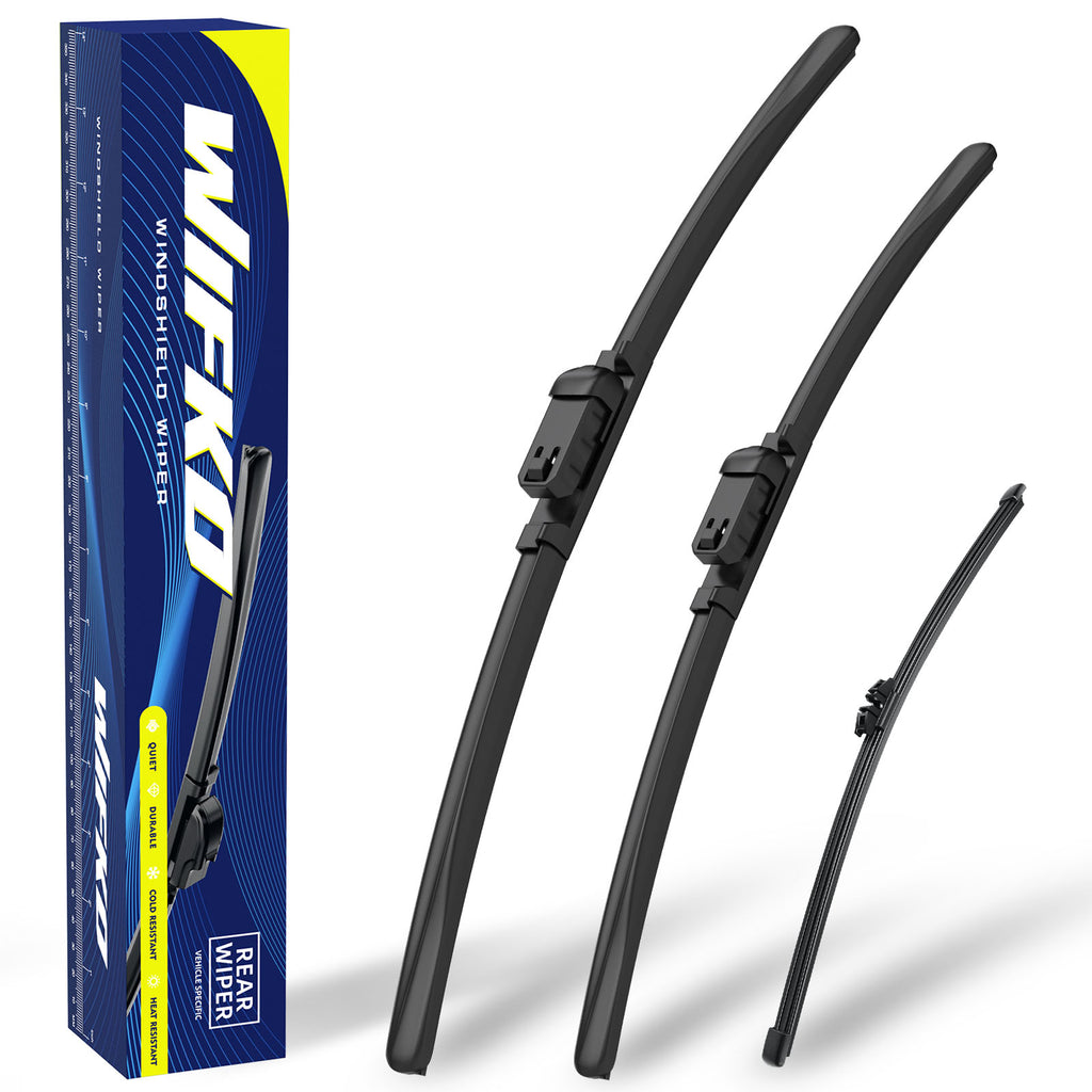Wifko Windshield Wiper Blades for Ford Focus MK4 Kombi Turnier 2019-2024, Front and Rear Replacement