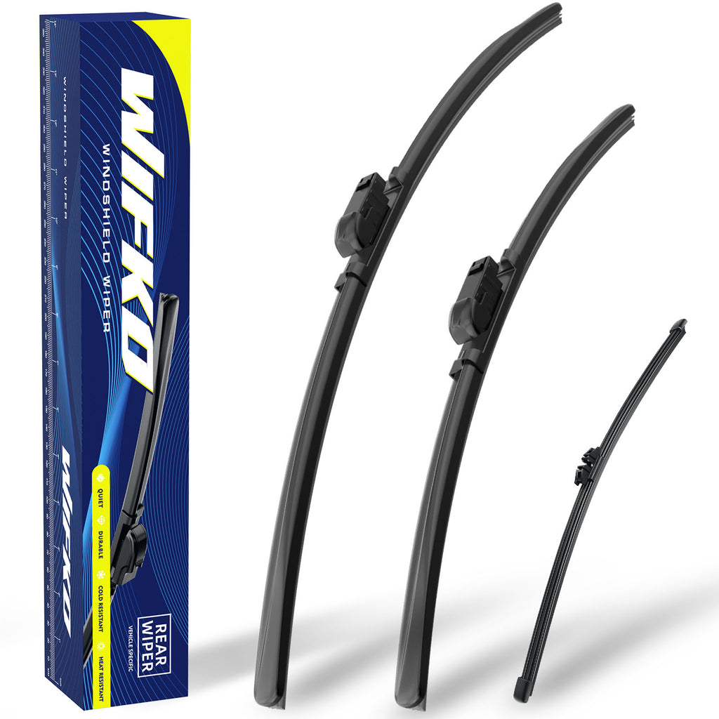 Wiper Blades for BMW X3 2018-2024, Front Pair + Rear, Easy Install