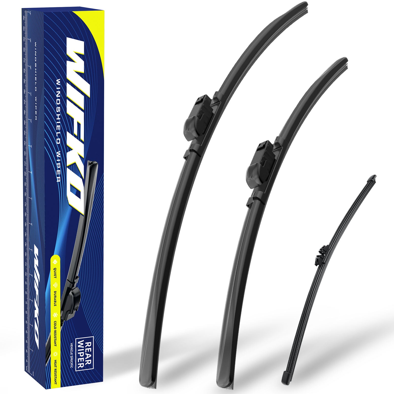 Wiper Blades for BMW X3 2018-2024, Front Pair + Rear, Easy Install