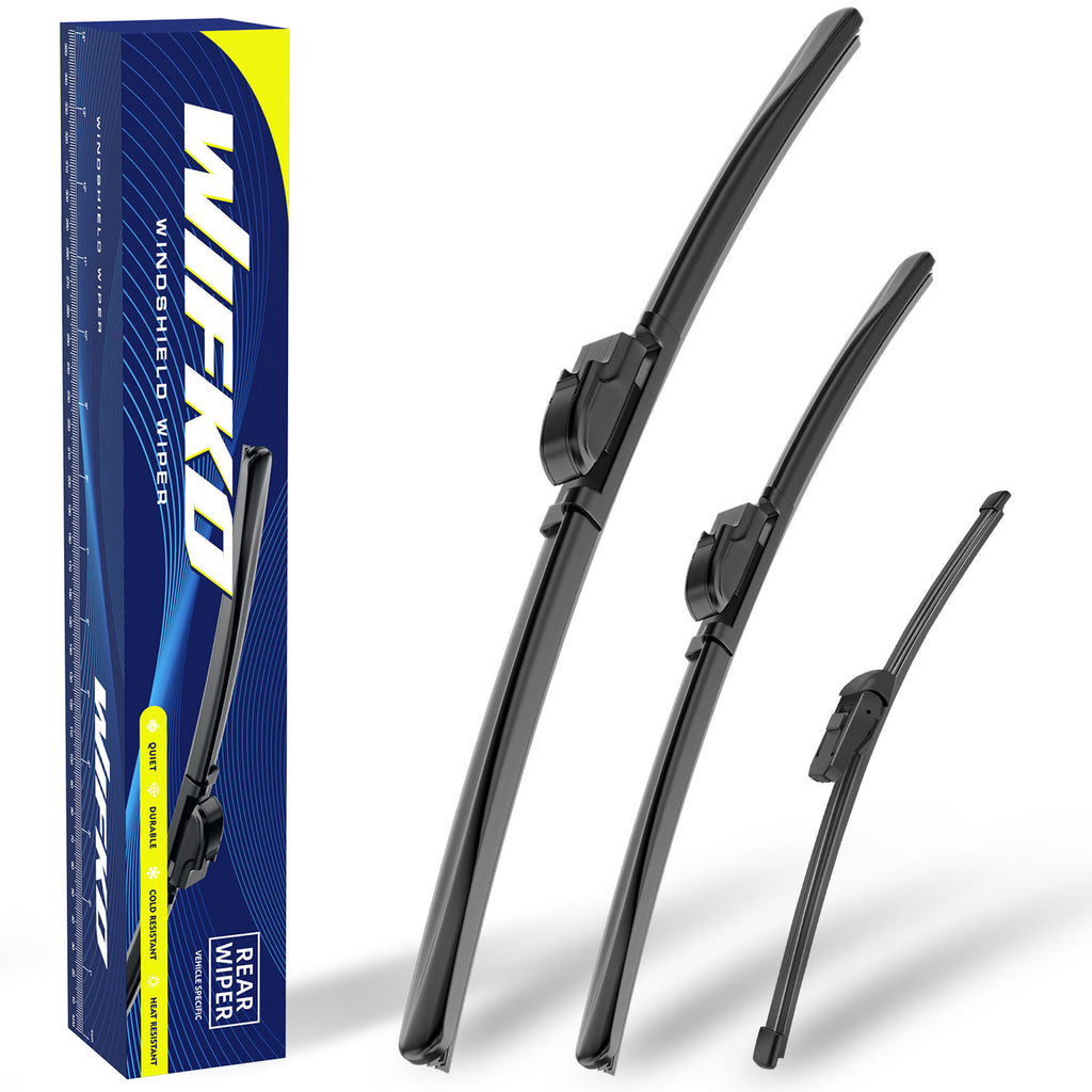 Wifko Wiper Blades for SANTA FE 2024 2025 2026 Front Pair + Rear, Easy Install