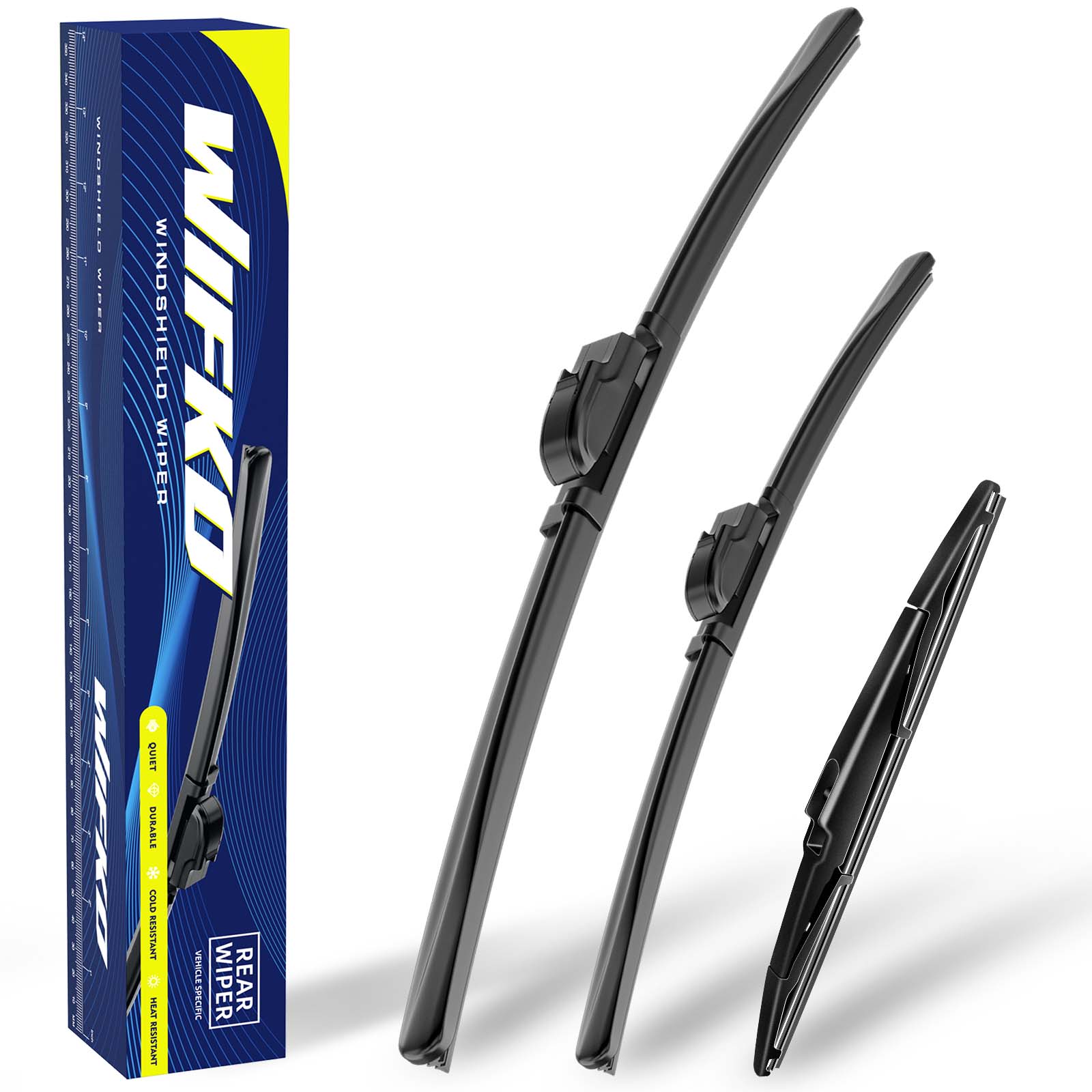 Wifko Wipers for Hyundai Hyundai Kona 2024 2025 ,Front and Rear Windshield Wiper Set
