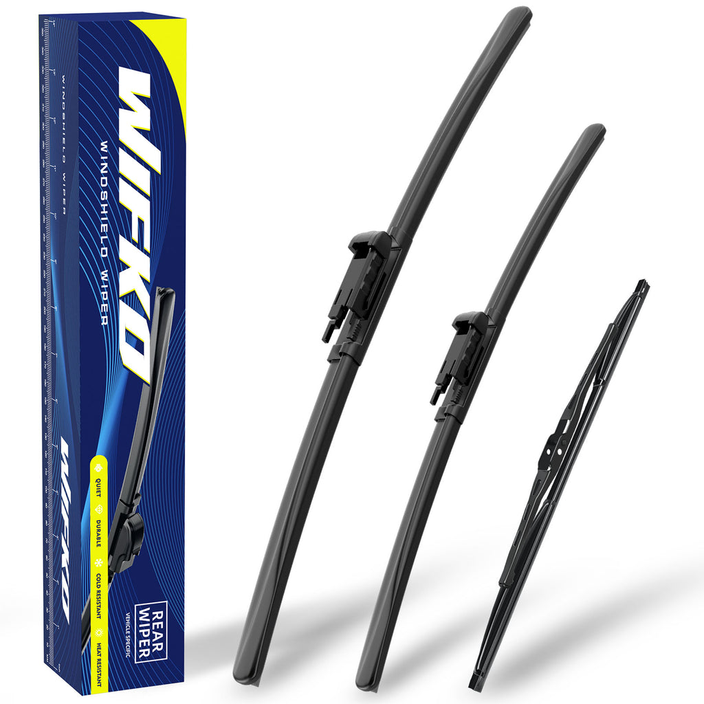 Windshield wiper blades for Audi A3 2004 2005 2006 2007 2008 2009 2010 2011 2012 2013 Front and Rear Replacement for all-season front wiper blades