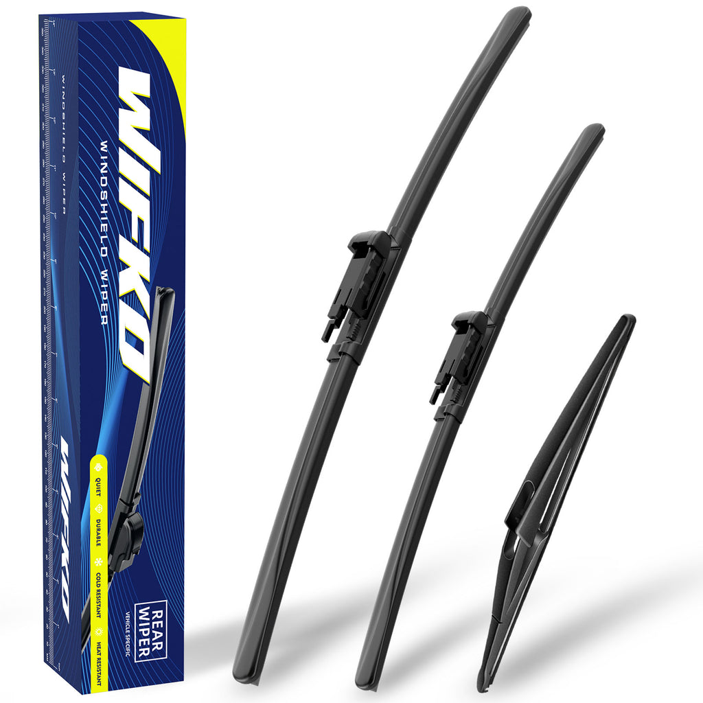 Wifko Windshield Wiper Blades for Fiat Punto 2012-2018, Front and Rear Replacement