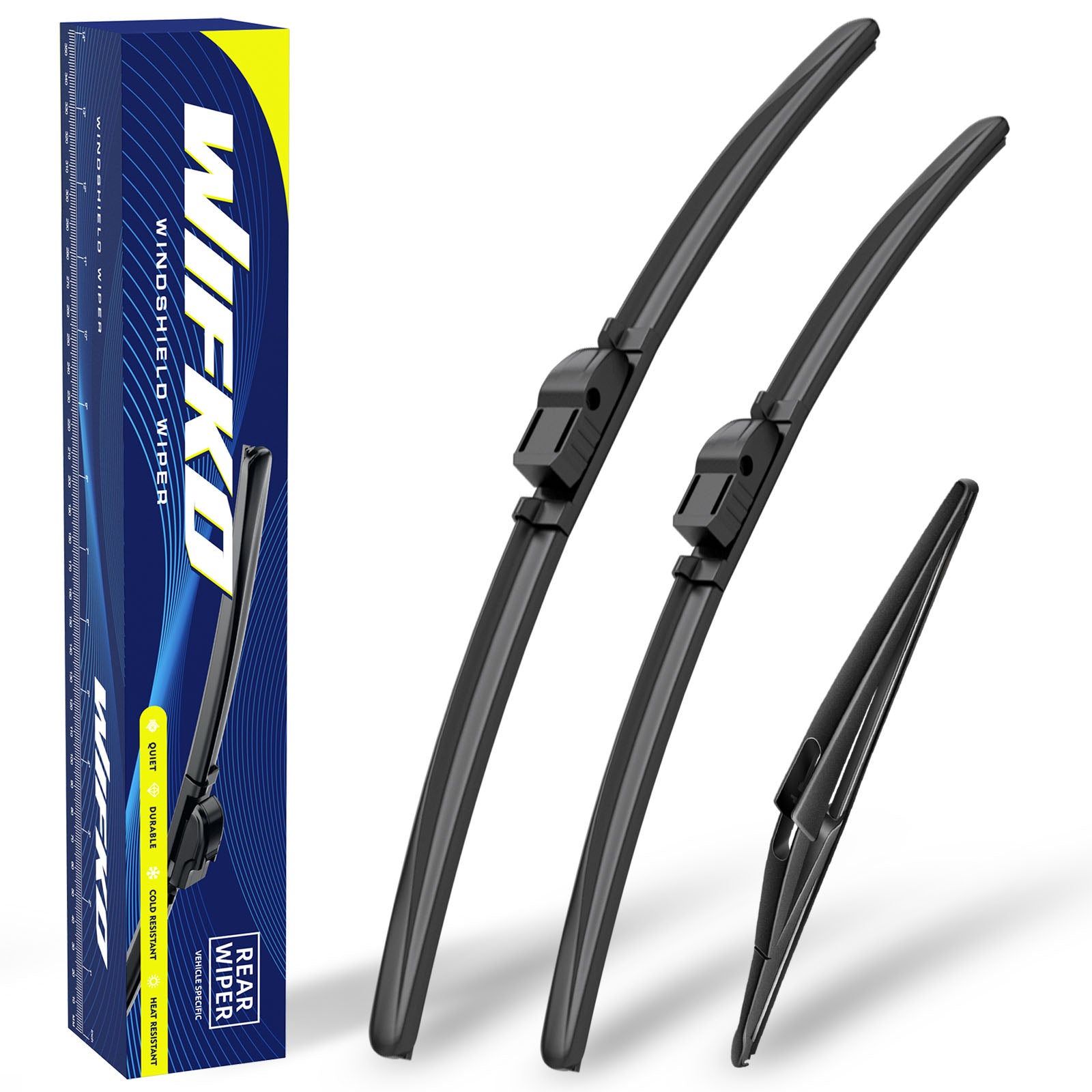 Wiper Blades for Mercedes Benz GLK 2008-2013, Front Pair + Rear, Easy Install