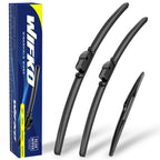 Wifko Windshield Wiper Blades for Ford Focus MK2 Kombi Turnier 2004-2010, Front and Rear Replacement