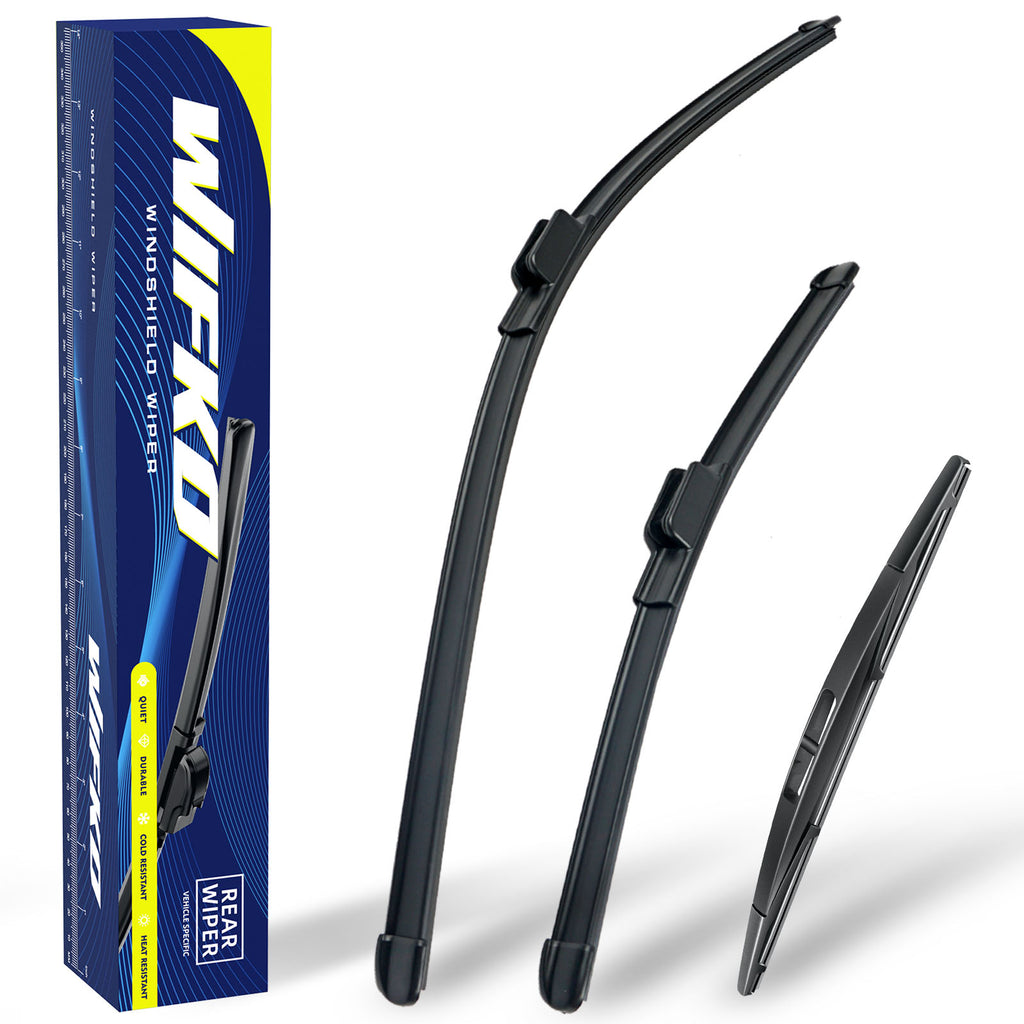 Wifko Windshield Wiper Blades for Honda Jazz 2016-2020, Front and Rear Replacement