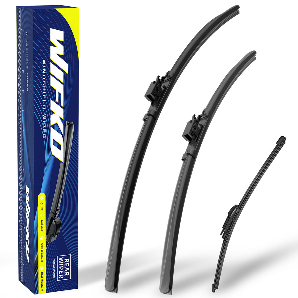 Wiper Blades for Mercedes Benz GLC 2015-2018, Front Pair + Rear, Easy Install