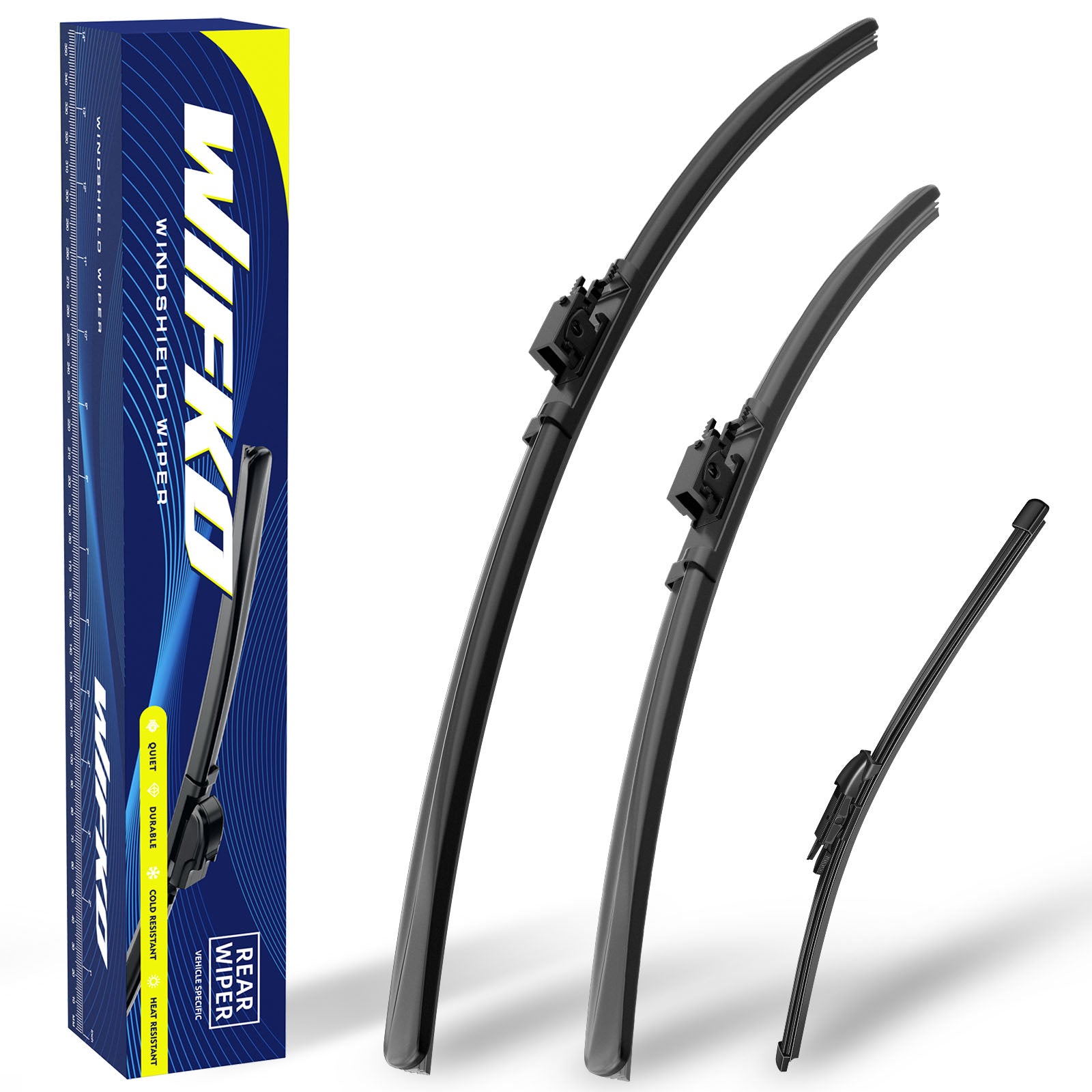 Wiper Blades for Mercedes Benz GLC 2015-2018, Front Pair + Rear, Easy Install