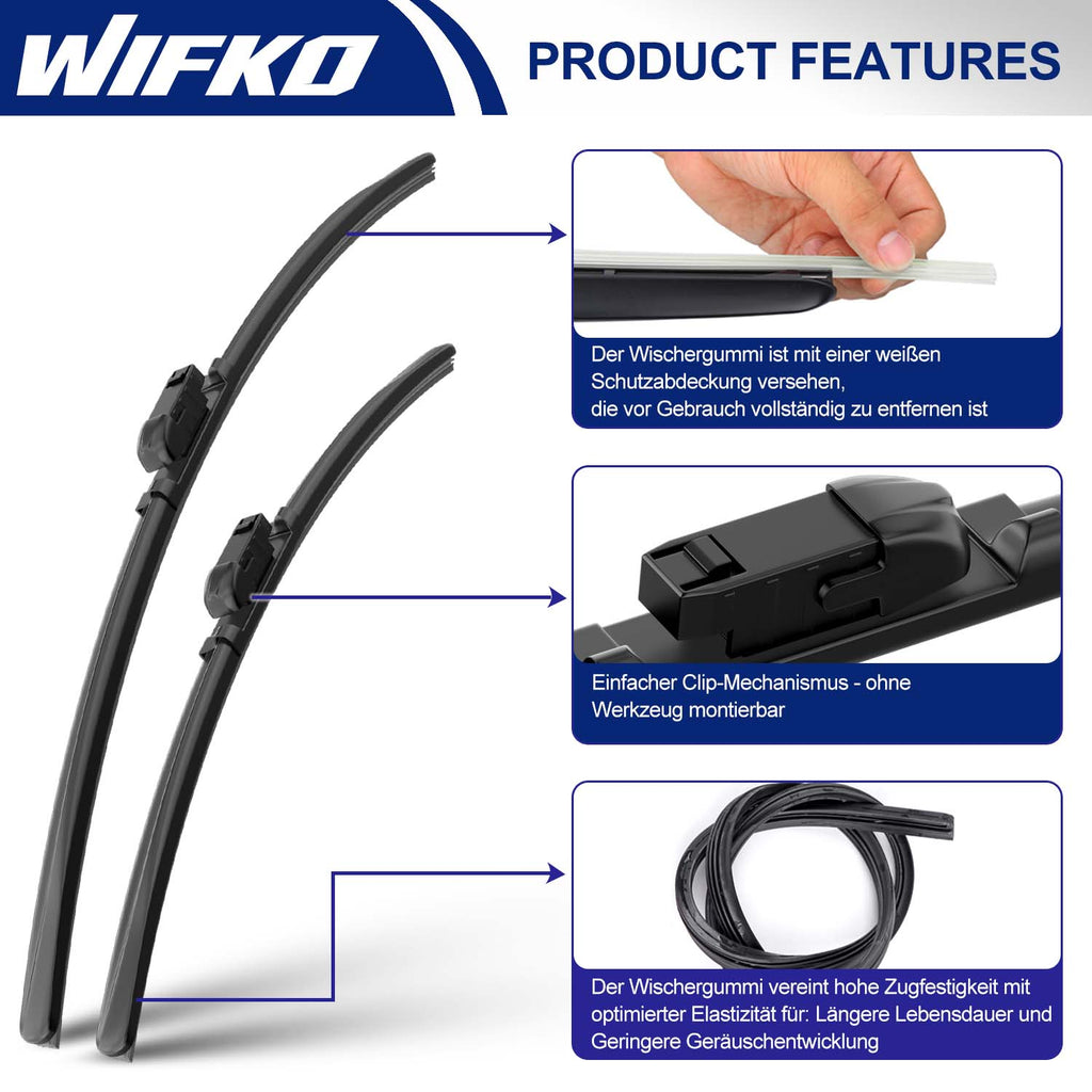 Wiper Blades for BMW X4 2019-2024, Front Pair, Easy Install