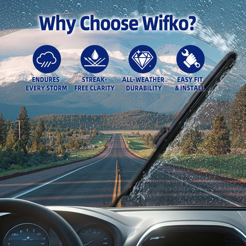 Complete Wiper Blades Kit for Volkswagen VW Golf 6 2008-2012, Front & Rear Wipers Included