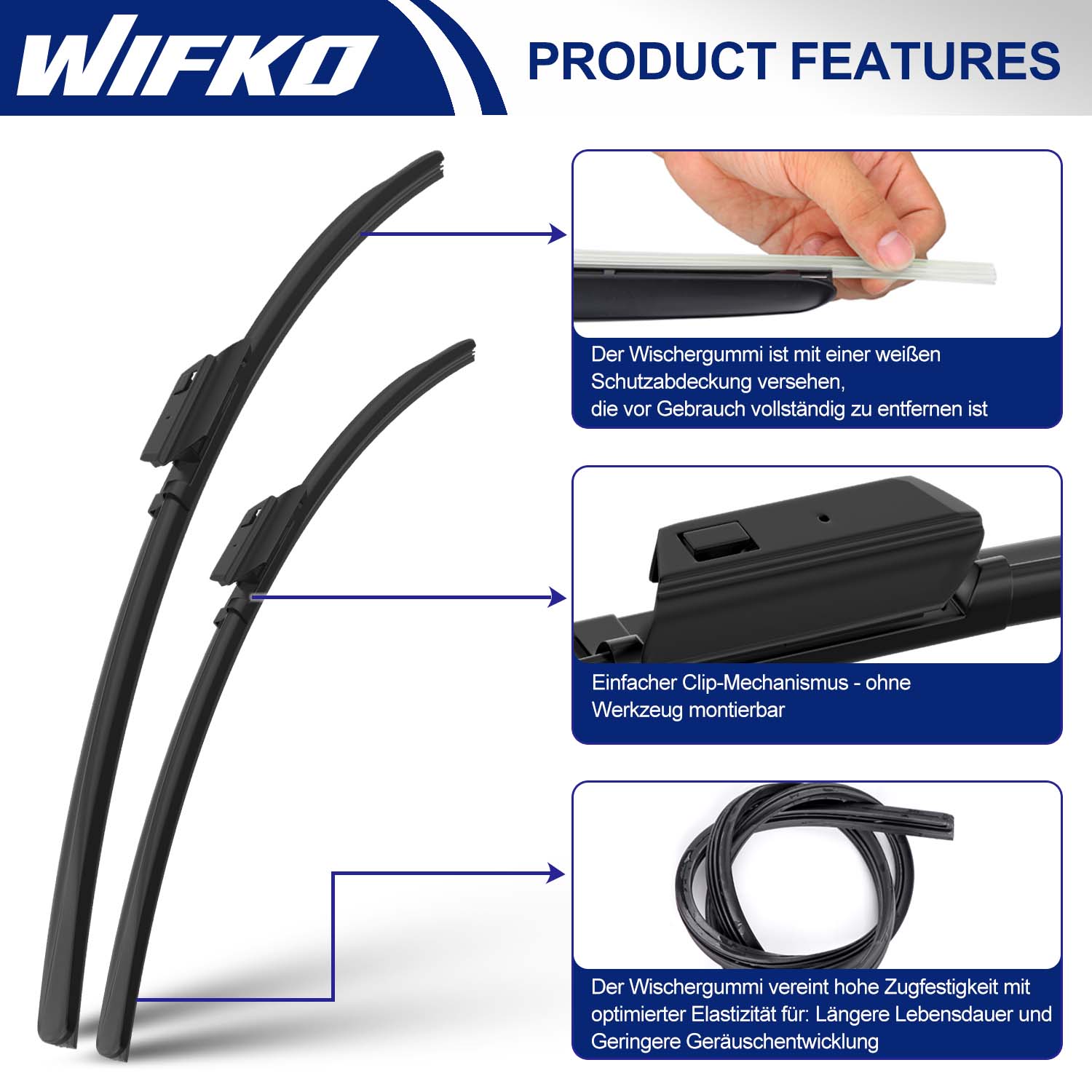 Windshield wiper blades for Audi A3 2022 2023 2024 2025 Front Replacement for all-season front wiper blades