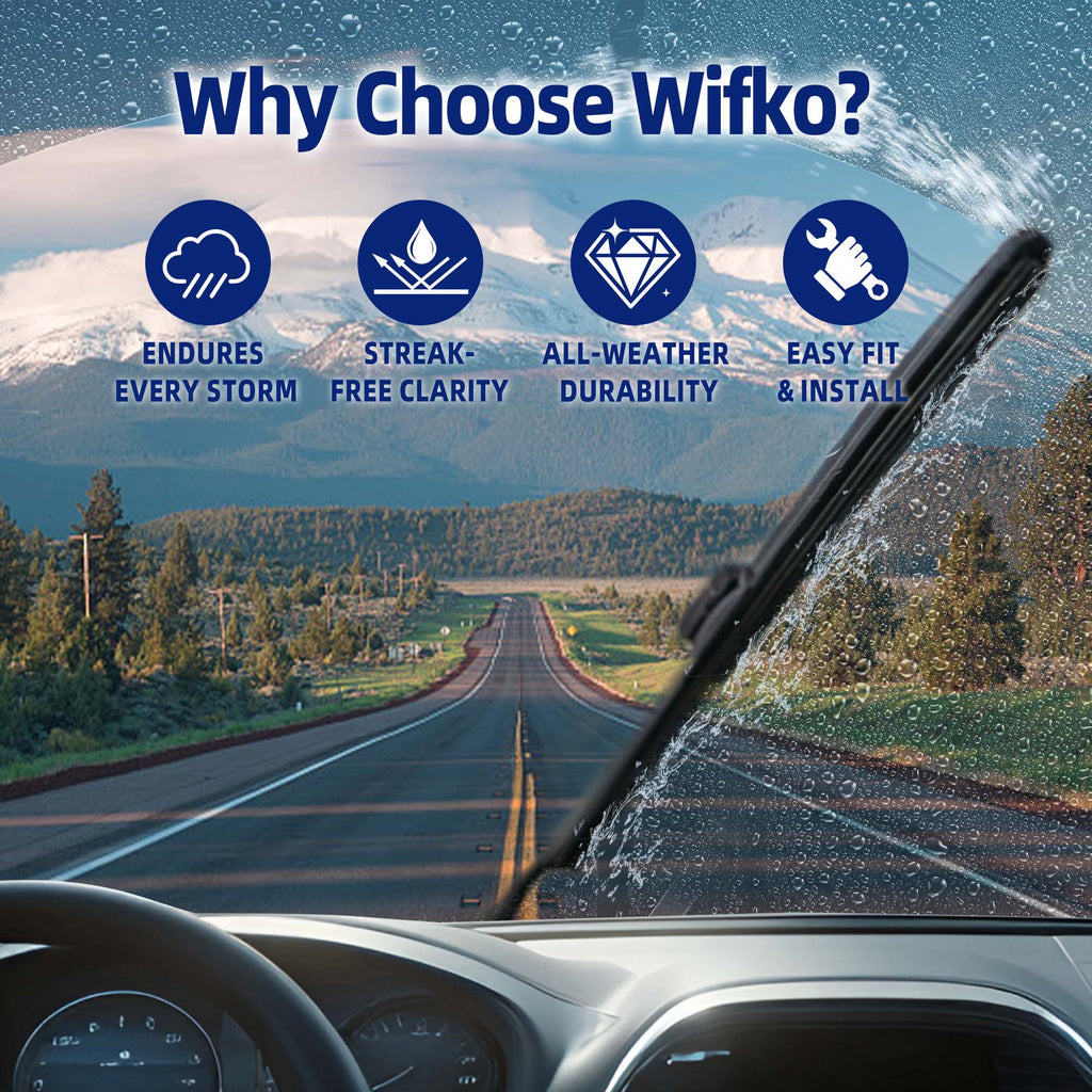 Replacement for Volkswagen - up! 2011-2024 Easy-Install Windshield Wiper Pair, Front and Rear Included