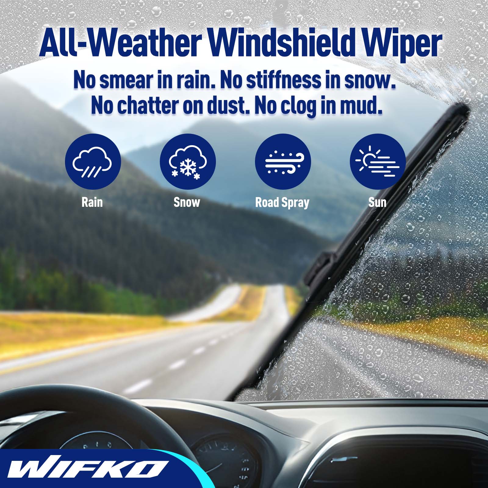 Replacement for Benz A 2016 2017 Front Windshield Wiper Blades-Original Design Style All-seasons Car Window Wipers