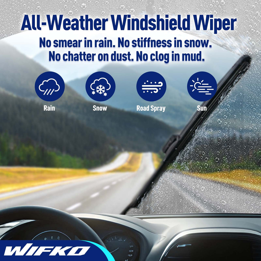Windshield wiper blades for Audi Q5 2017 2018 2019 2020 2021 2022 2023 2024 Front and Rear Replacement for all-season front wiper blades