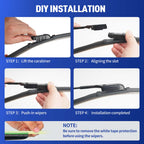 Wifko Windshield Wiper Blades for Honda CR-V 2024-2026, Front and Rear Replacement