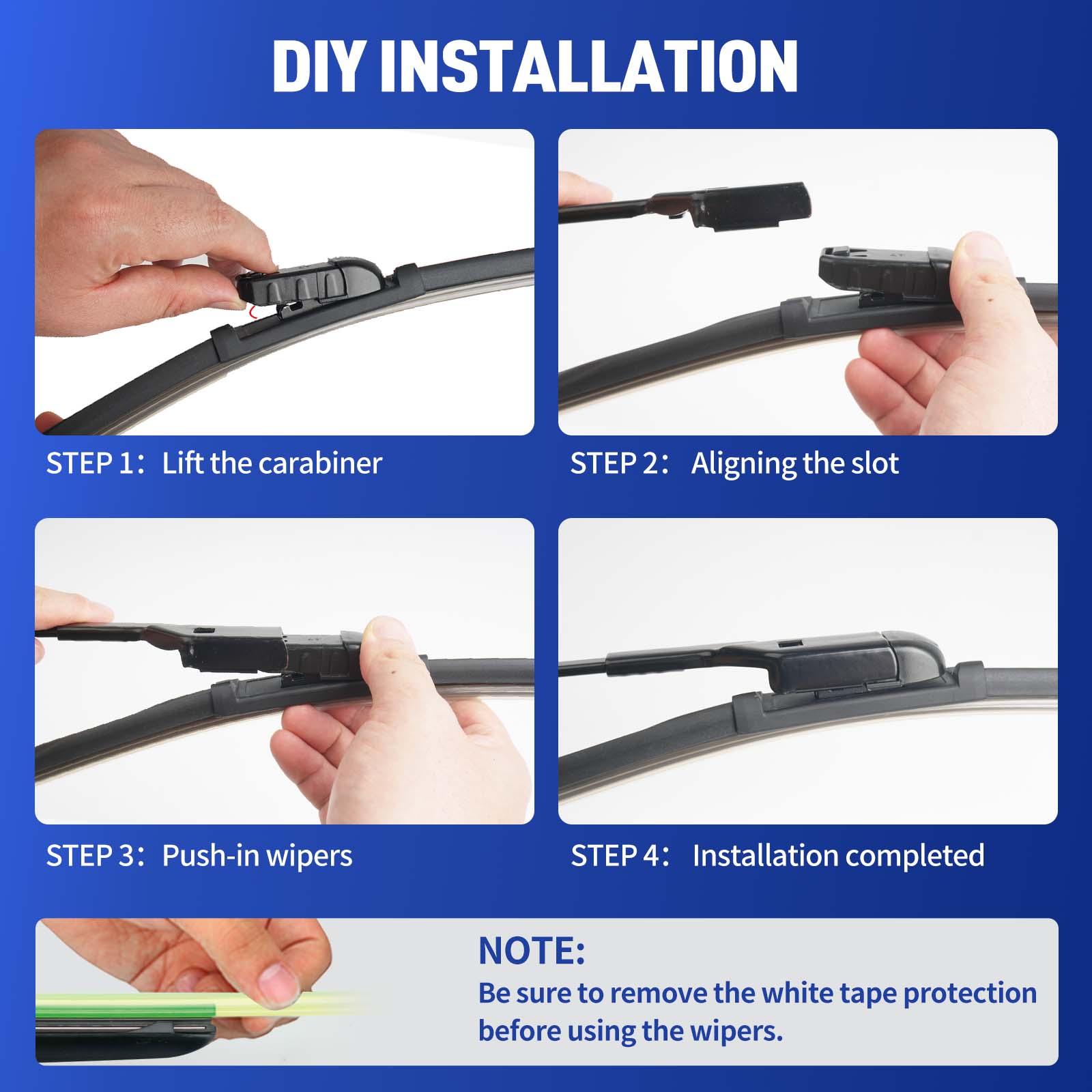 Wifko Windshield Wiper Blades for Fiat 500 2007-2025