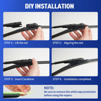 Wiper Blades for BMW X4 2019-2024, Front Pair, Easy Install
