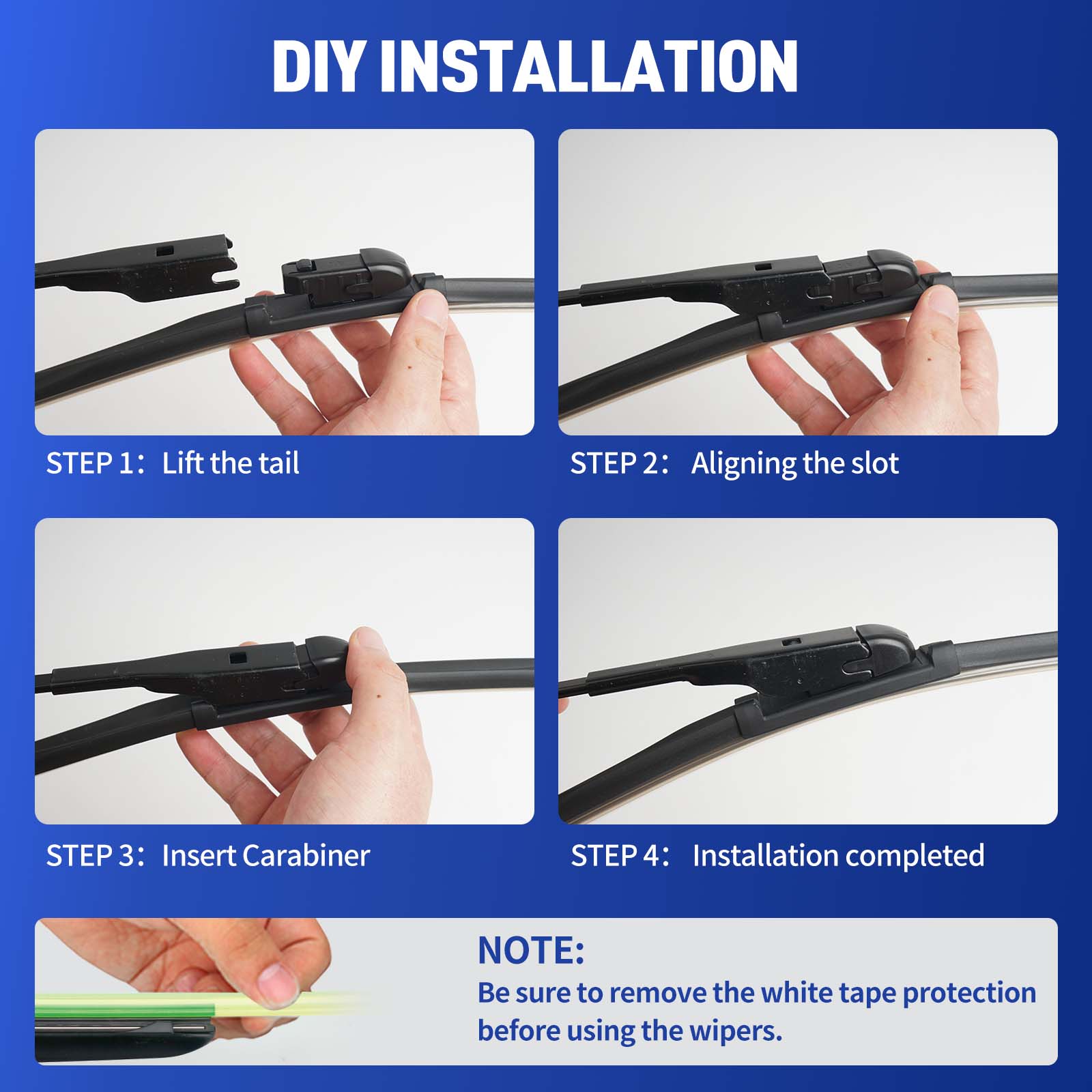 Wiper Blades for BMW X4 2019-2024, Front Pair, Easy Install