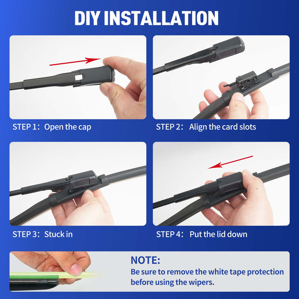 Replacement for Benz A 2016 2017 Front Windshield Wiper Blades-Original Design Style All-seasons Car Window Wipers