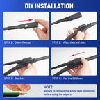Replacement for Benz A 2019 2020 2021 2022 2023 2024 2025 Front Windshield Wiper Blades-Original Design Style All-seasons Car Window Wipers