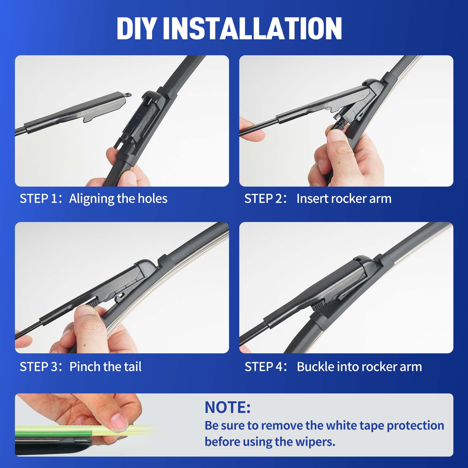 Windshield wiper blades for Audi A3 2004 2005 2006 2007 2008 2009 2010 2011 2012 2013 Front and Rear Replacement for all-season front wiper blades